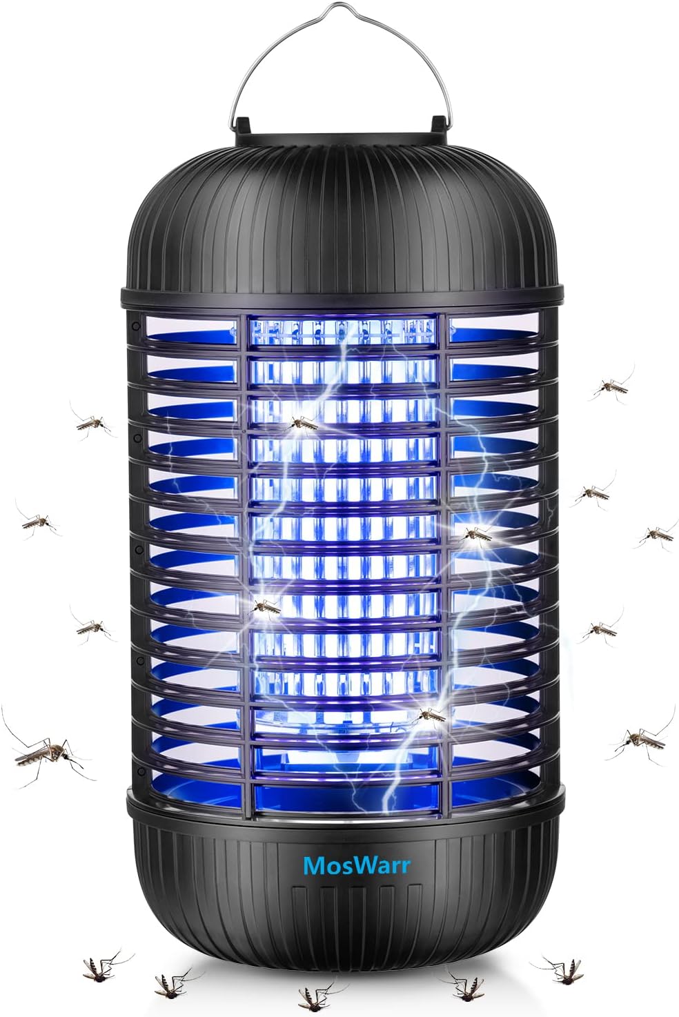 Bug Zapper for Indoor and Outdoor, Waterproof Electric Mosquito Zapper, High Powered Mosquito Killer with 15W UV Lamp, Widely Used for Home, Backyard, Patio
