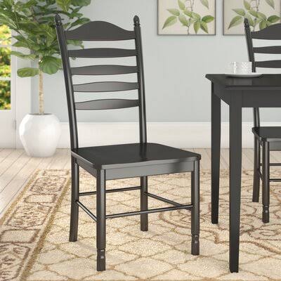 Biermann Solid Wood Dining Chair Finish: Antique Black