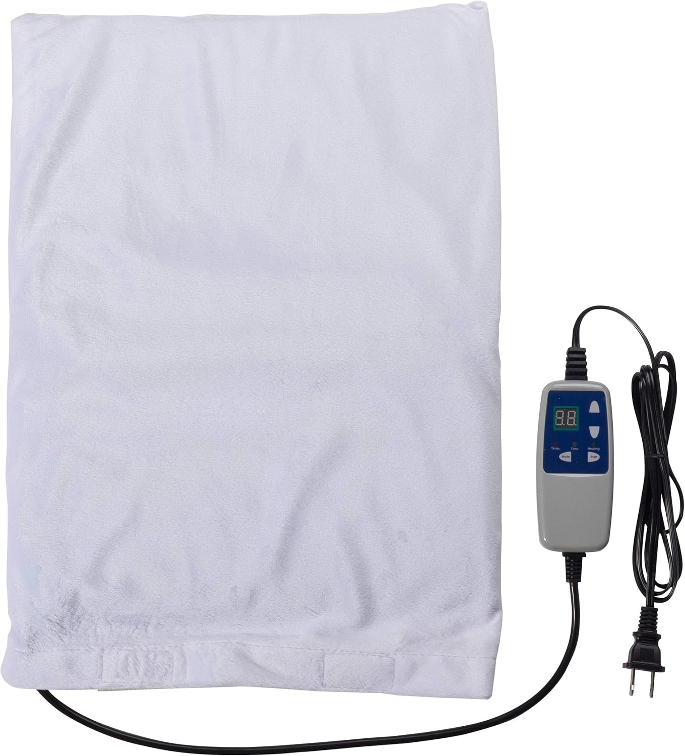 Durasage Infrared Heating Pad for Body Relief LCD Controller, Adjustable Velcro Straps, 120 Plus Degrees, White Pack of 2