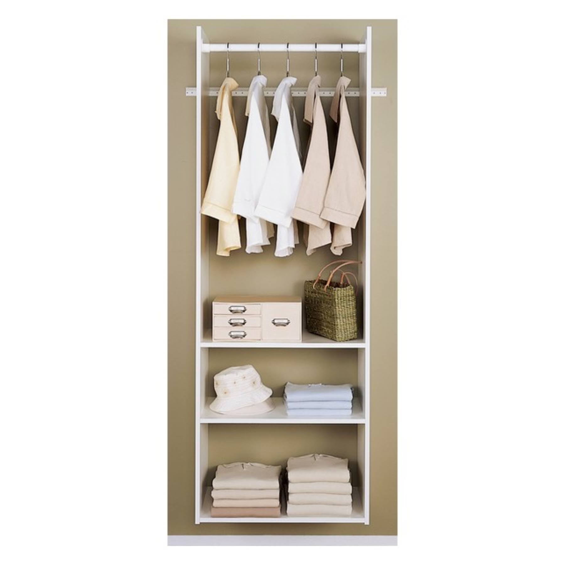 Easy Track Closet Hanging White Tower