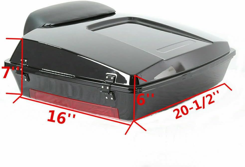 7BLACKSMITHS Tour Pack Trunk Compatible with 1997-2008 Harley Touring Road King with Chopped Backrest