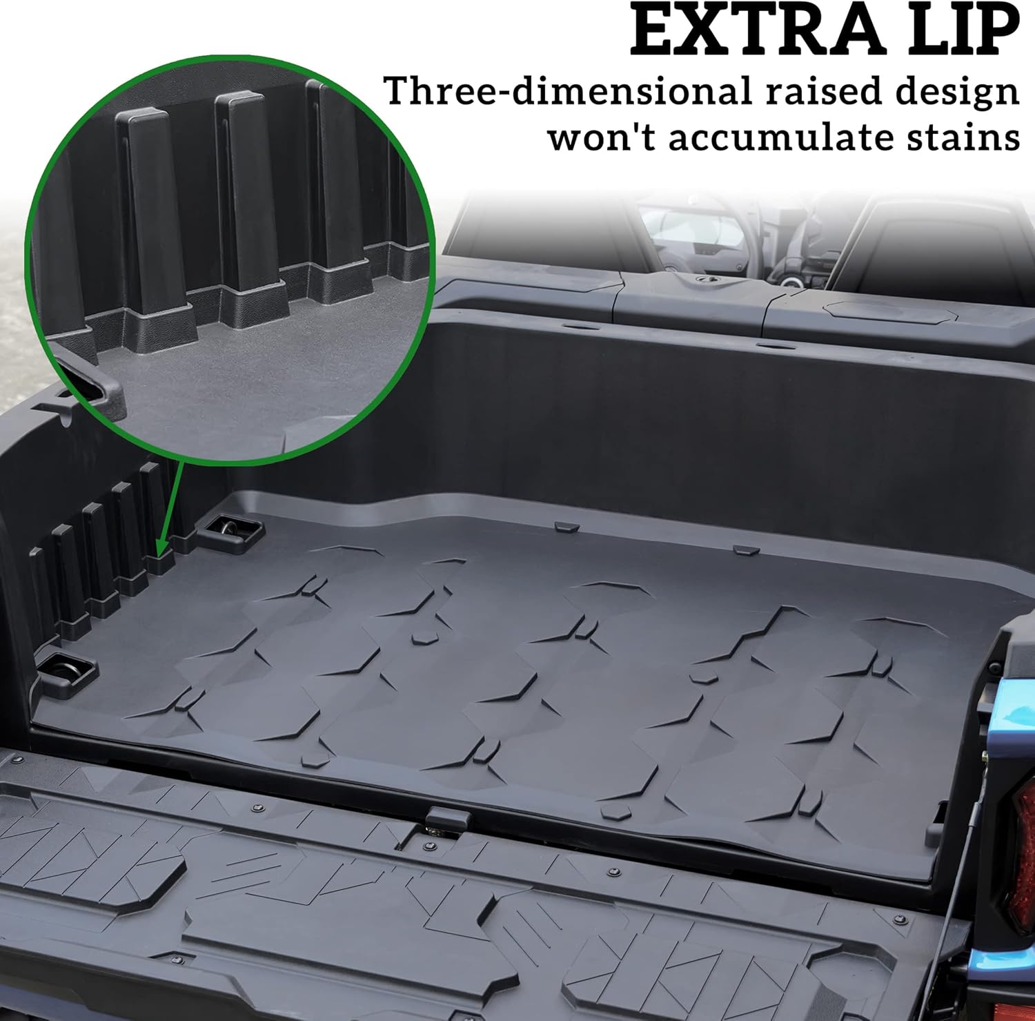 TPE Cargo Bed Mat Liner for Can-Am Commander, LDETXY Rubber Rear Cargo Bed Mat All Weather Protector Slush Liner for Can-Am Commander Max 2021 2022 Accessories