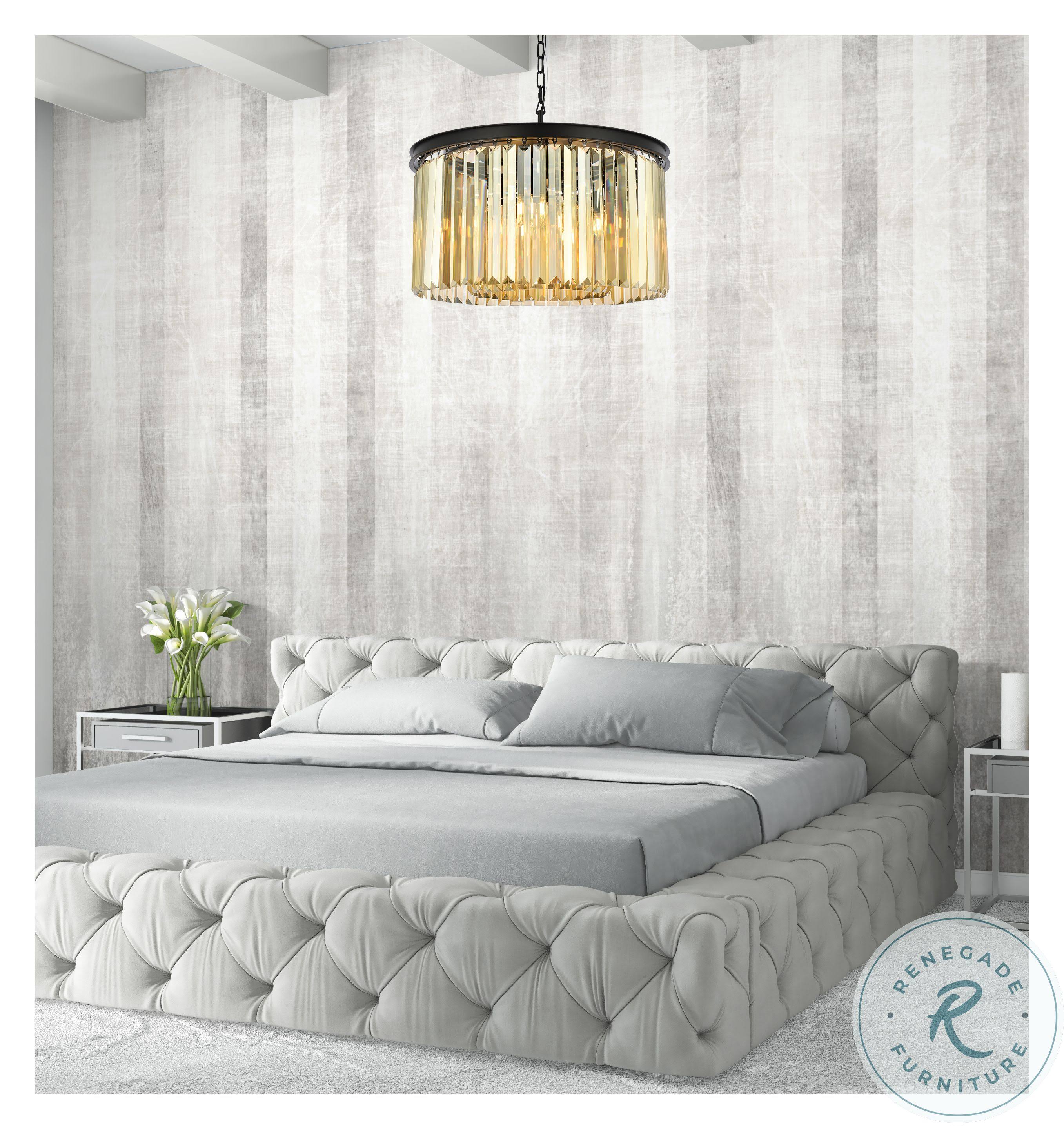 Elegant 1238D26MB-GT/RC Sydney 8 Light Matte Black Chandelier