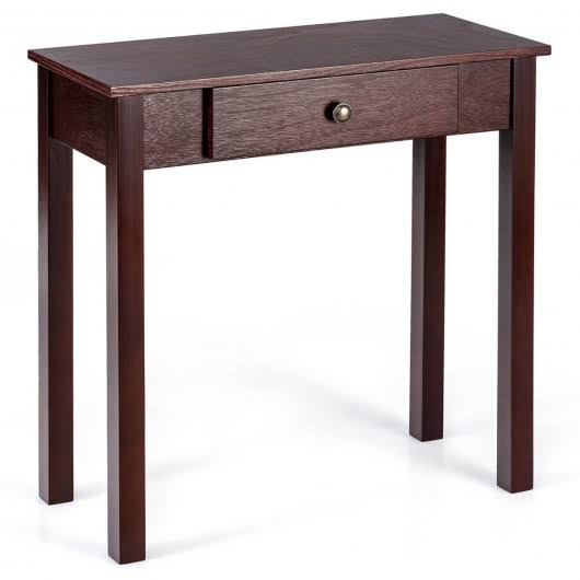 Small Space Console Table with Drawer for Living Room Bathroom Hallway-Espresso - Espresso