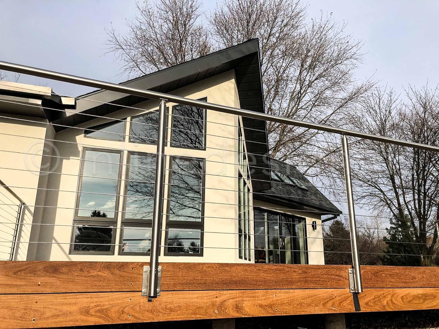 Stainless Steel Handrail Tube Round 4 feet by Inline Design Pack of 2