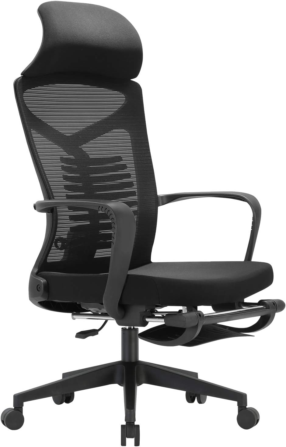 SIHOO Ergonomic Office Chair, Computer Desk Chair with Adjustable Lumbar Support, Breathable Mesh High Back and Padded Seat Desk Chair with Footrest (Black)