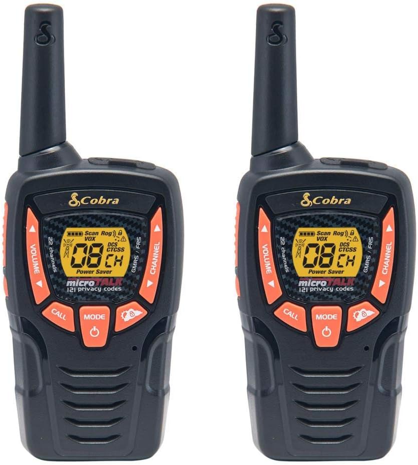COBRA ACXT345 Walkie Talkies - Rechargeable, Long Range 25-Mile Two Way Radio Set with VOX ( 2 Pack )