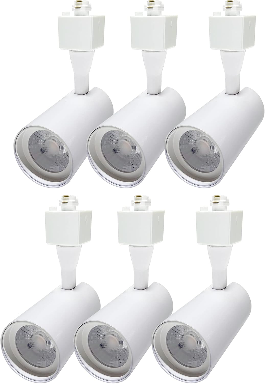 12W Dimmable LED Track Lighting Heads Compatible with Single Circuit H Type Track Lighting Rail Ceiling Spotlight for Accent Task Wall Art Exhibition Lighting 24&deg; 3000K White Pack of 6