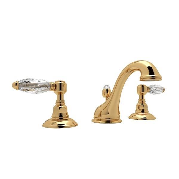 Rohl A1408LC-2 Viaggio 1.2 GPM Widespread Bathroom Faucet Unlacquered Brass