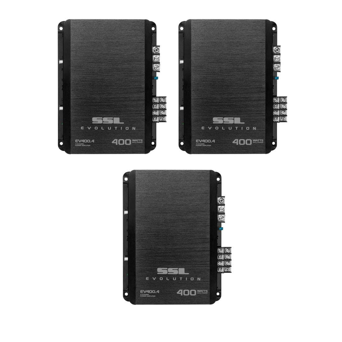 Soundstorm Ev400.4 400W 4 Channel Car Power Amplifier Amp MOSFET SSL (6 Pack)