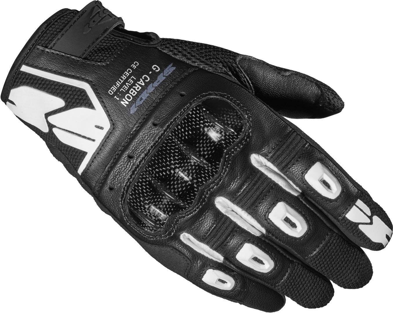 Spidi G-Carbon Gloves Black-White L