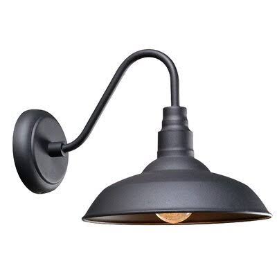 Aurelia Outdoor Barn Light Fixture Finish Black