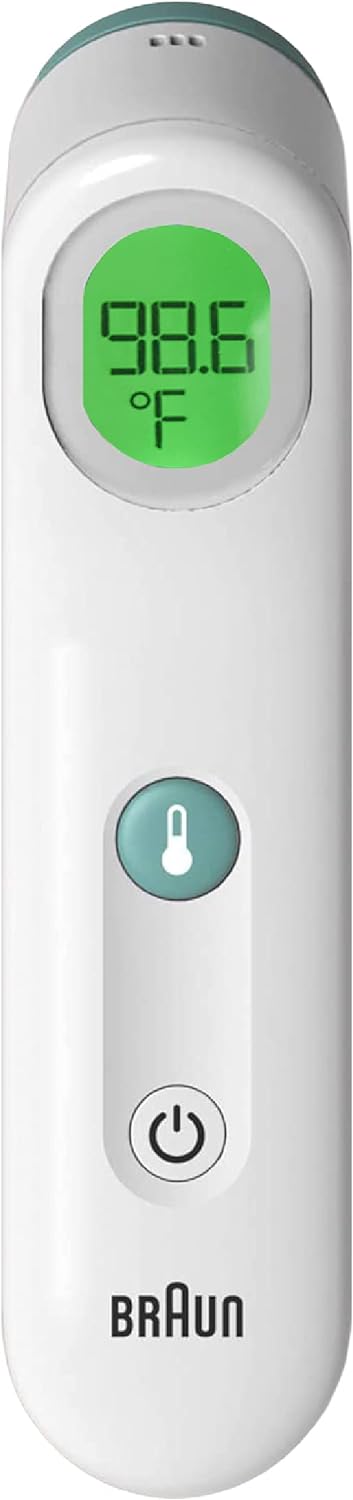 Braun Forehead Thermometer - Digital Thermometer with Professional Accuracy and Color Coded Temperature Guidance - Thermometer for Adults, Babies, Toddlers and Kids Pack of 2