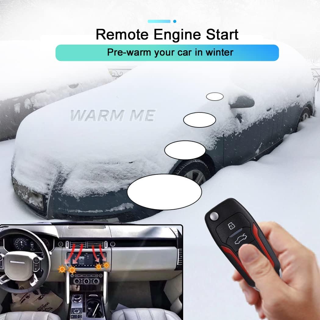 BANVIE Car Alarm System with Remote Start Starter Pack of 2