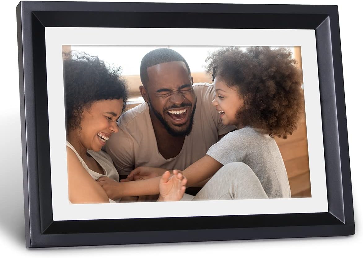 LOVCUBE Digital Picture Frame 10.1 inch WiFi Digital Photo Frame with HD Touch Screen Auto-Rotate Share Photos and Videos via App Anytime and Anywhere(Black)