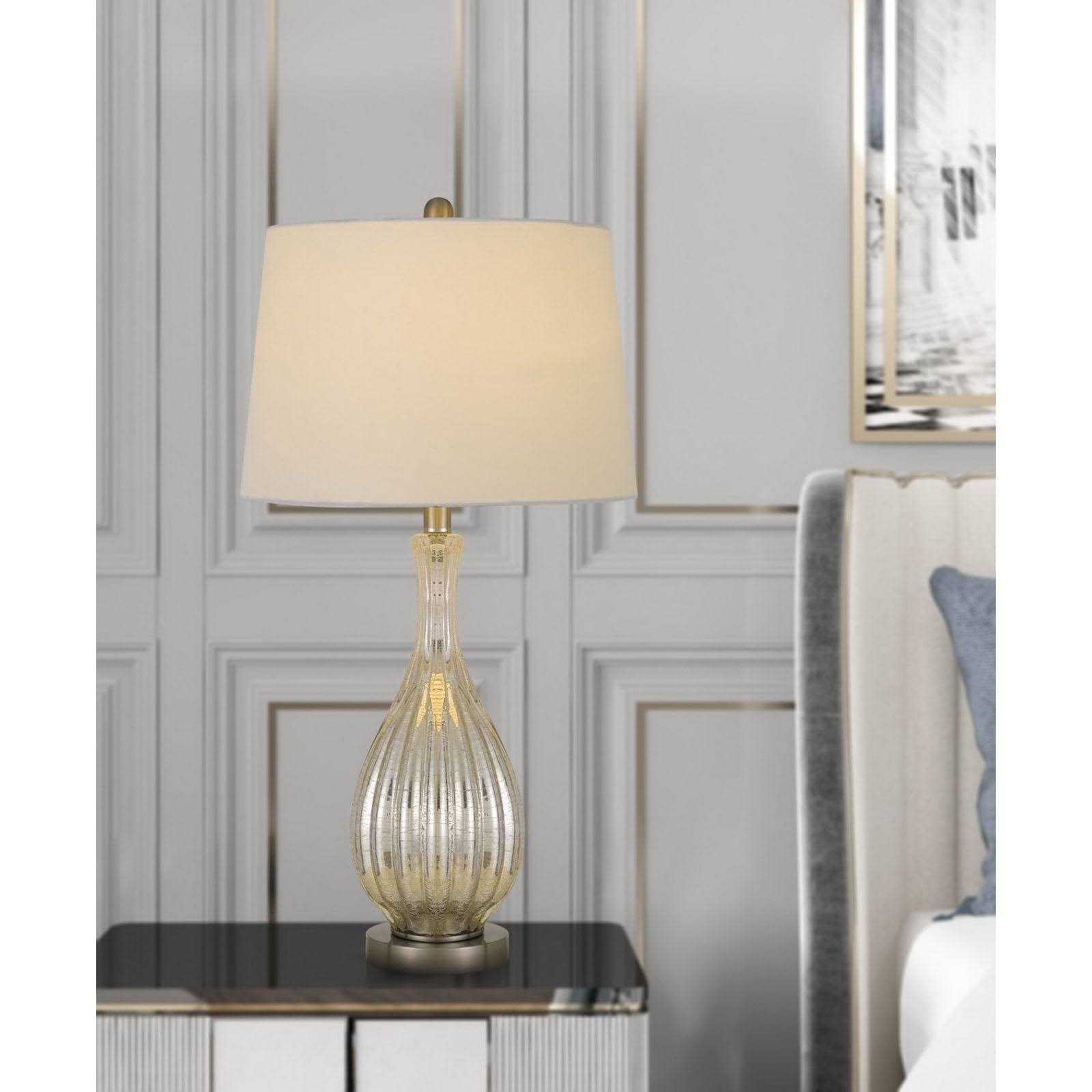 Cal Lighting 100W Goch Crackle Glass Table Lamp BO-2958TB-2