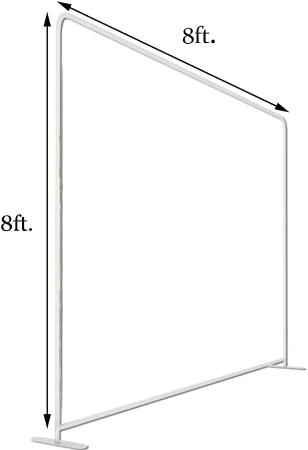 Tension Fabric Tube Frame Display Backdrop Stand 8 x 8 ft. Background Banner Frame Quickly Display The Background Wall Banner Stand for Trade Show Display (Frame ONLY)