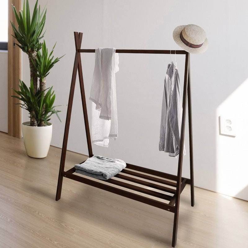 Casual Home Teepee Coat Rack with Shelf - Truffle Brown