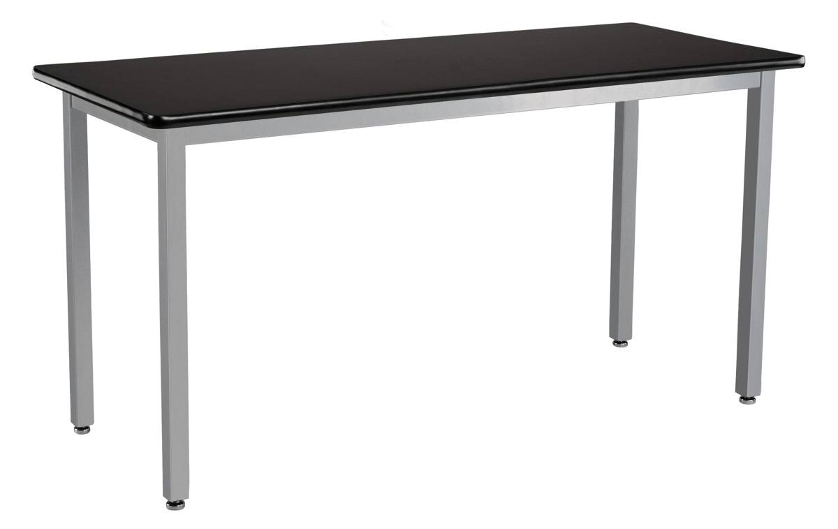 NPS HDT 9 Black HPL Top Gray Steel Heavy Duty Table - 30x48