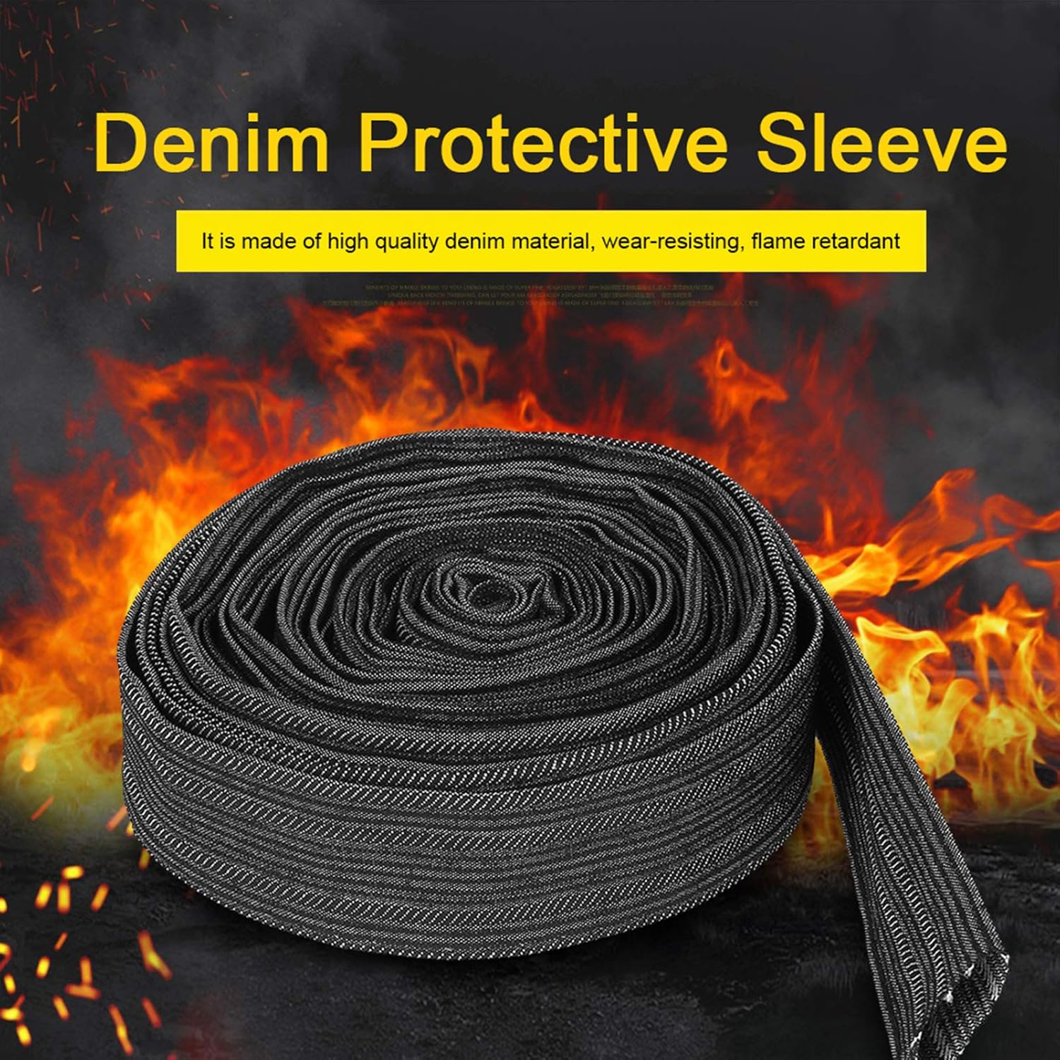 Nylon Protective Sleeve, Black 27mm / 1.06inch Diameter Protective Sleeve Sheath Cover 7.5m / 25ft Welding Torch Hydraulic Hose Protector Hose Nylon Cover