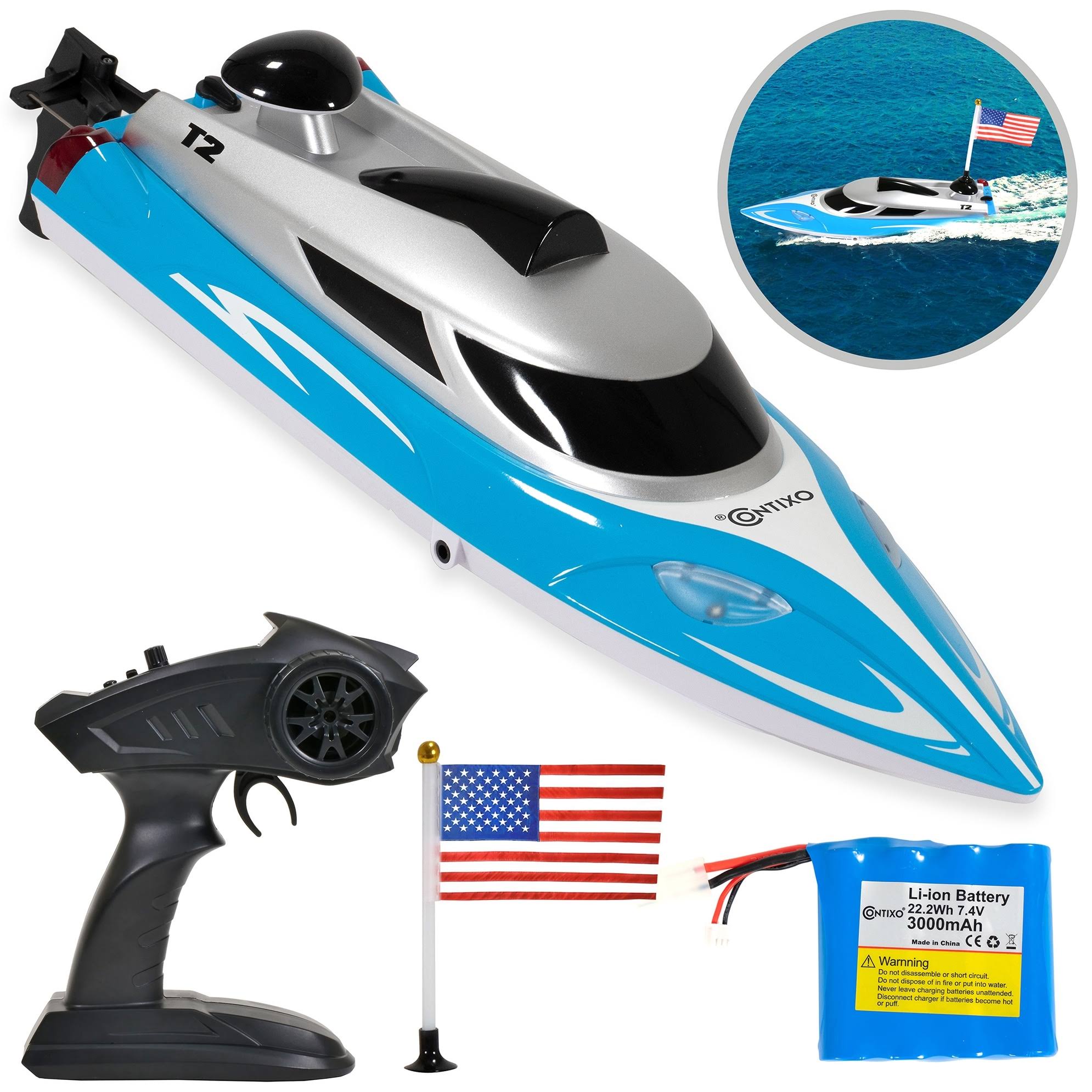 Contixo RC Remote Control Racing Speedboats Blue