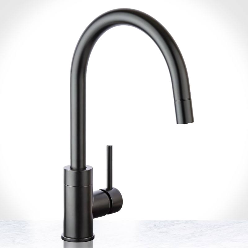 Miseno MK003 Mia Bar u0026 Prep Faucet with Single Function Pull-Down - Flat Black