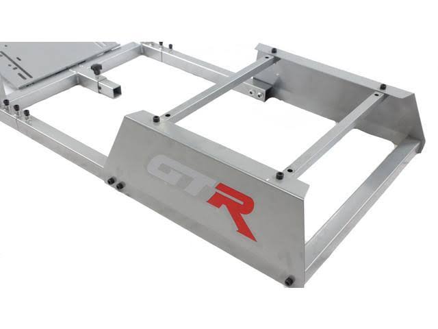 GTR Simulator GTA Model Silver Frame with Black/Red Real Racing SEAT, Driving Simulator Cockpit Gaming Chair with Gear Mount