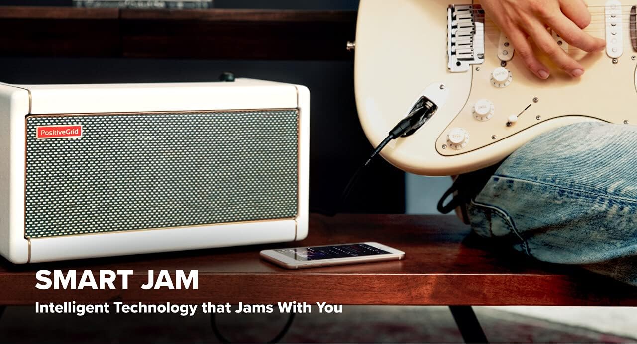 Positive Grid Spark Pearl Guitar Amplifier + Traveler Bag Bundle - Electric, Bass and Acoustic Guitar 40-Watt Combo Amp including Spark Mobile App