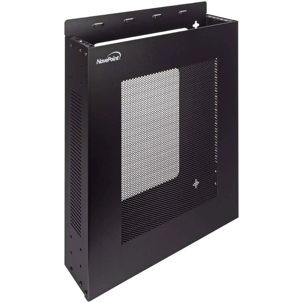 Navepoint 2U Vertical Wall Mountable Server Rack Black
