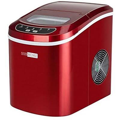 VIVOHOME Electric Compact Countertop Automatic 27 lb. Daily Production Portable Clear Ice Maker Finish: Red X001W30BWH