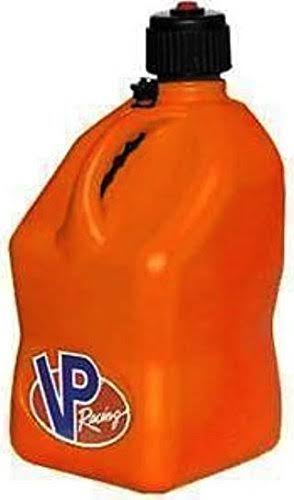 4 Pack VP 5 Gallon Square Orange Racing Utility Jugs with 4 Deluxe Fil