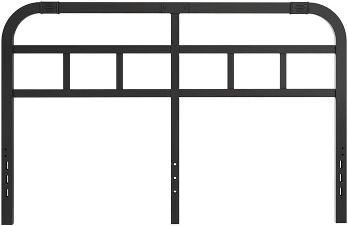 ZIYOO Metal King Bed Headboard with Decorative Style, Black