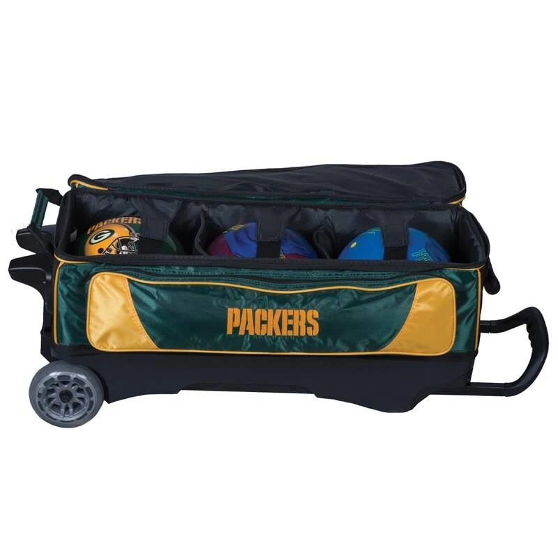 Green Bay Packers Triple Roller Bowling Bag