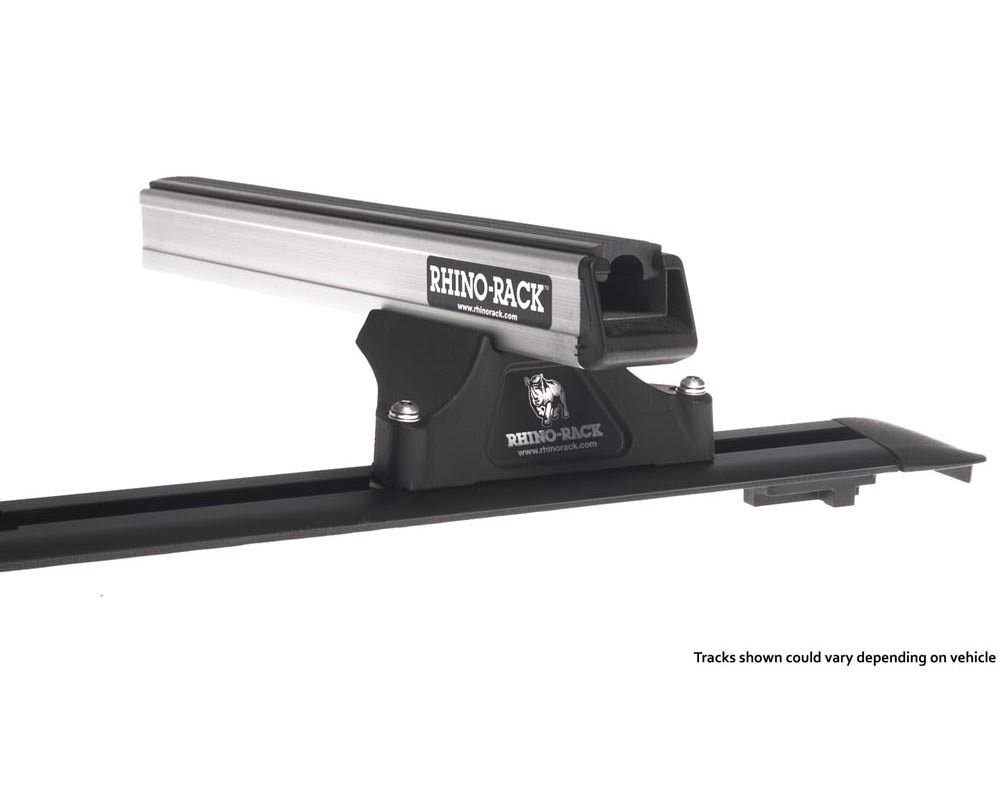 Rhino Rack JA0749 Heavy Duty RLTP Trackmount Silver 2 Bar Roof Rack JA0749