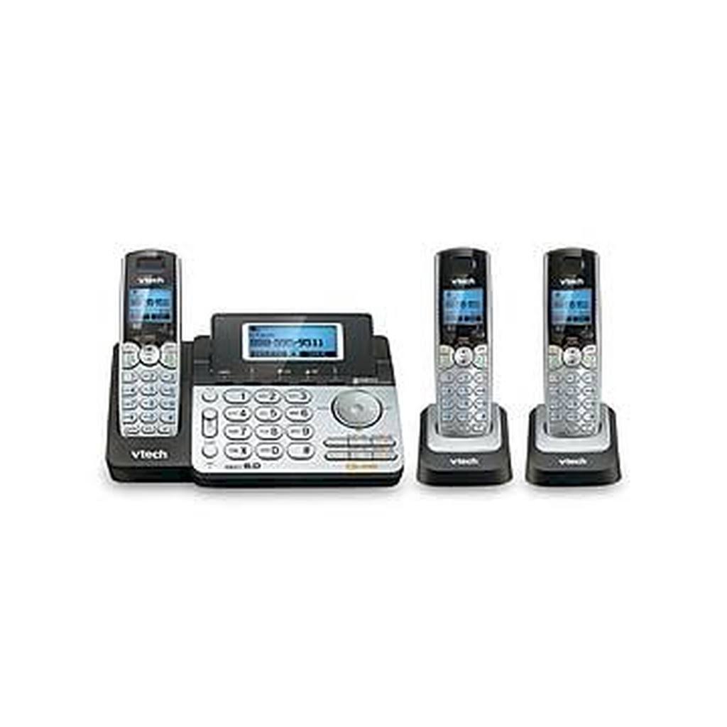 VTech DS6151 - Cordless phone - answering system with caller ID/call waiting - DECT 6.0 - 2-line operation - black, silver + 2 a