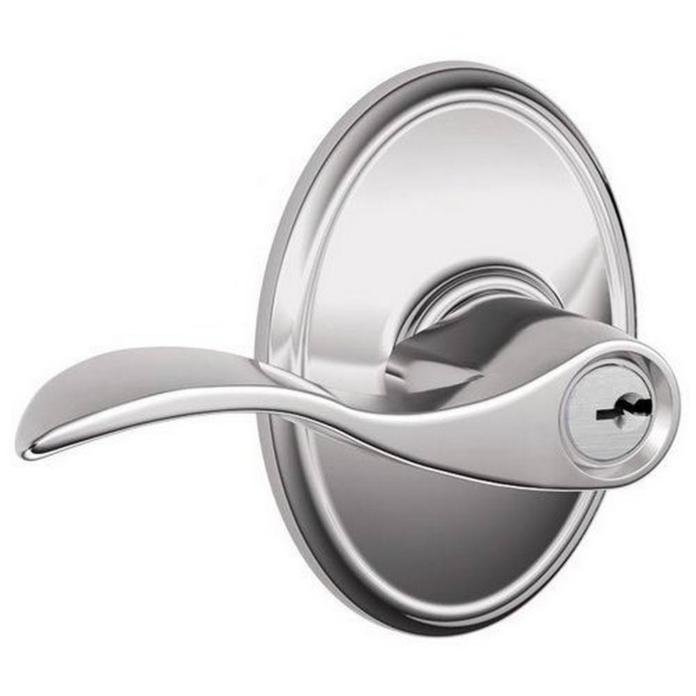 Schlage F51AACC625WKF Accent Lever with Wakefield Trim Keyed Entry Lock Finish: Bright Chrome