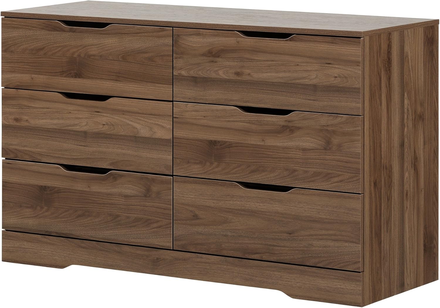 South Shore Holland 6-Drawer Double Dresser, Black Oak