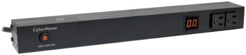 CyberPower PDU15M2F8R Metered PDU, 100-125V/15A, 10 Outlets, 1U Rackmount, Black