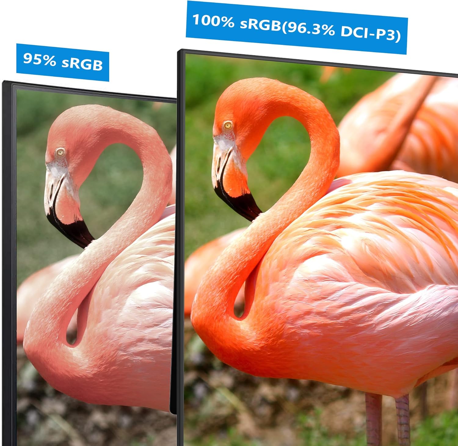 INNOCN 24 Inch Computer Monitor 2K QHD 2560x1440P, 75Hz, 100% sRGB, IPS Panel, HDMI, DP, 3.5mm, 16:9 Display Flicker Free Gaming 1440P Monitor for Home Office, VESA Mountable - 24D1Q, Black