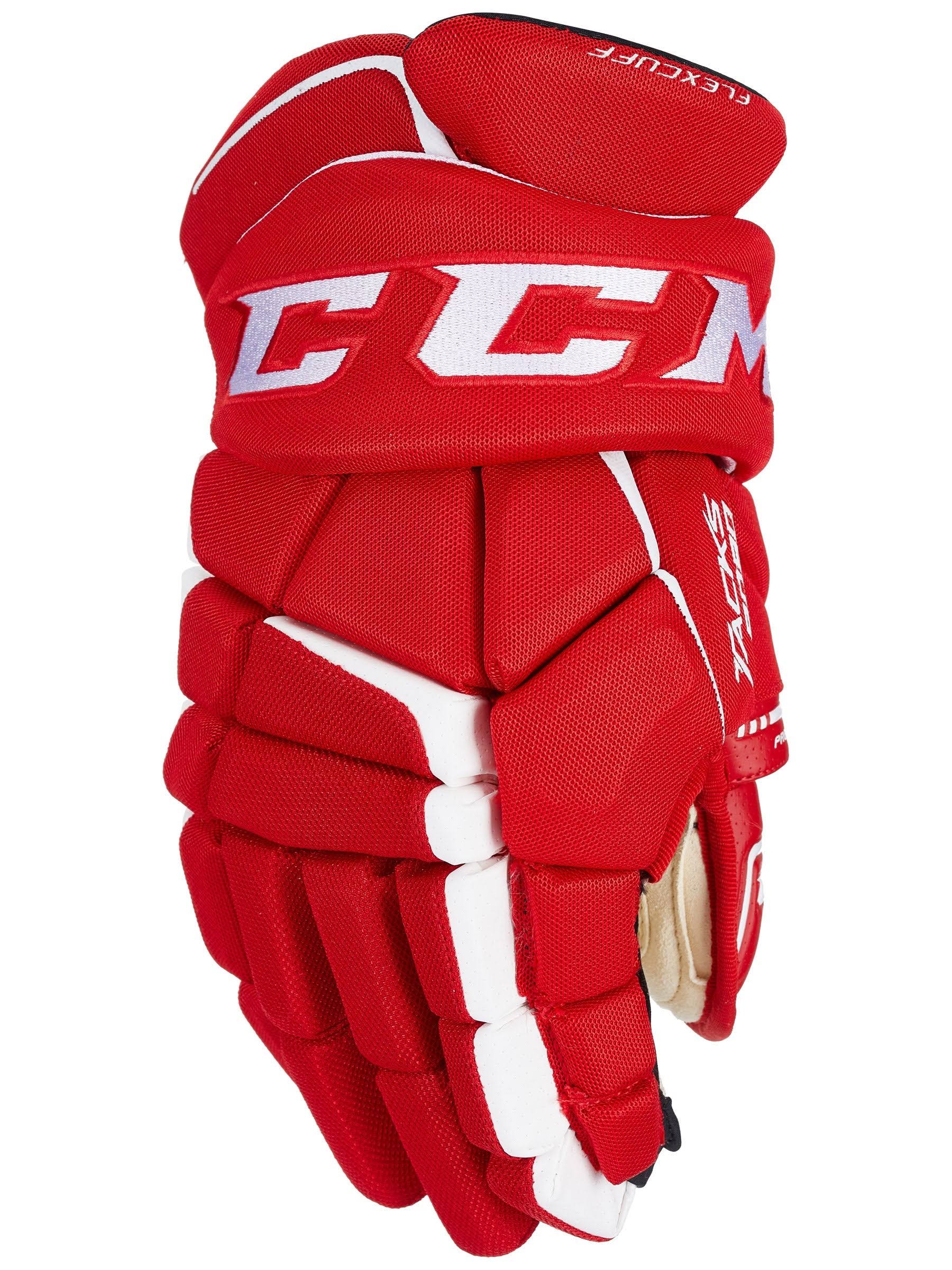 CCM Tacks 9080 Hockey Gloves - Senior - Red/White - 14.0x22
