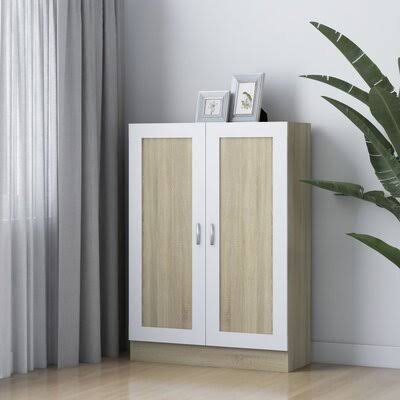 Gercas 2 Door Accent Cabinet Ebern Designs Color: Beige/White