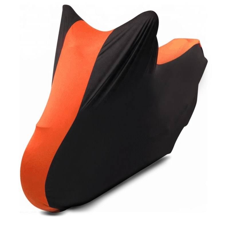 Motorcycle Tarpaulin Cover for KTM 1290 Super Duke GT Craftride Indoor XL-XXL in Black-Orange