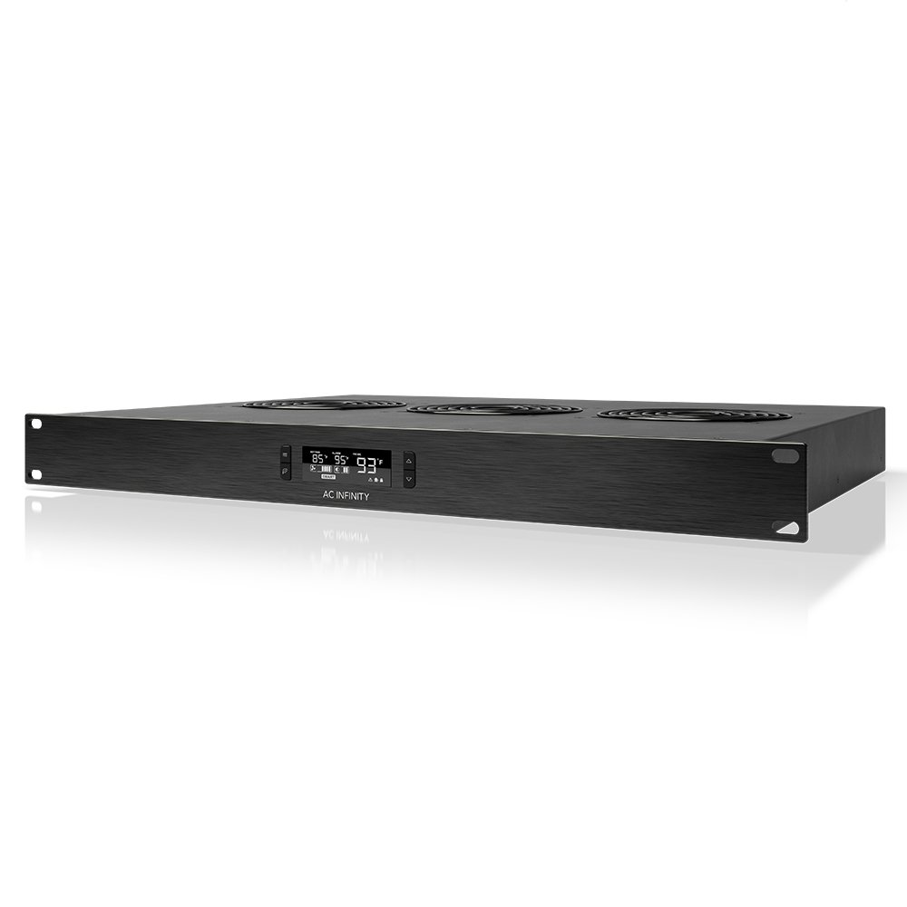 AC Infinity CLOUDPLATE T2, Rack Mount Fan 1U, Top Exhaust Airflow, for cooling AV, Home Theater, Network 19&rdquo; Racks