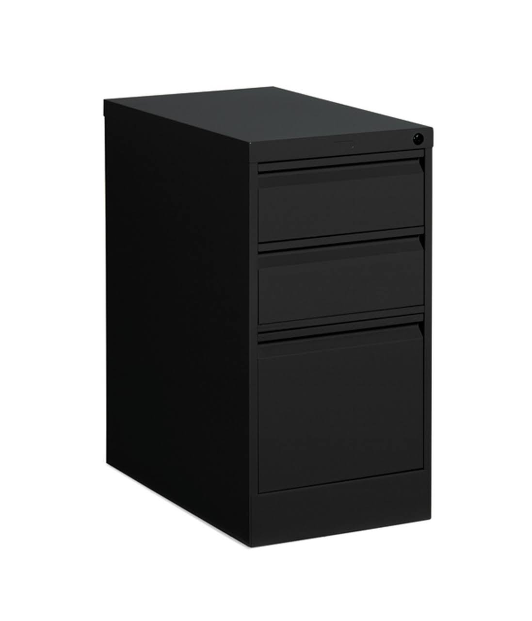 Global 1900 Series 3-Drawer Box/Box/File Pedestal Cabinet, Black
