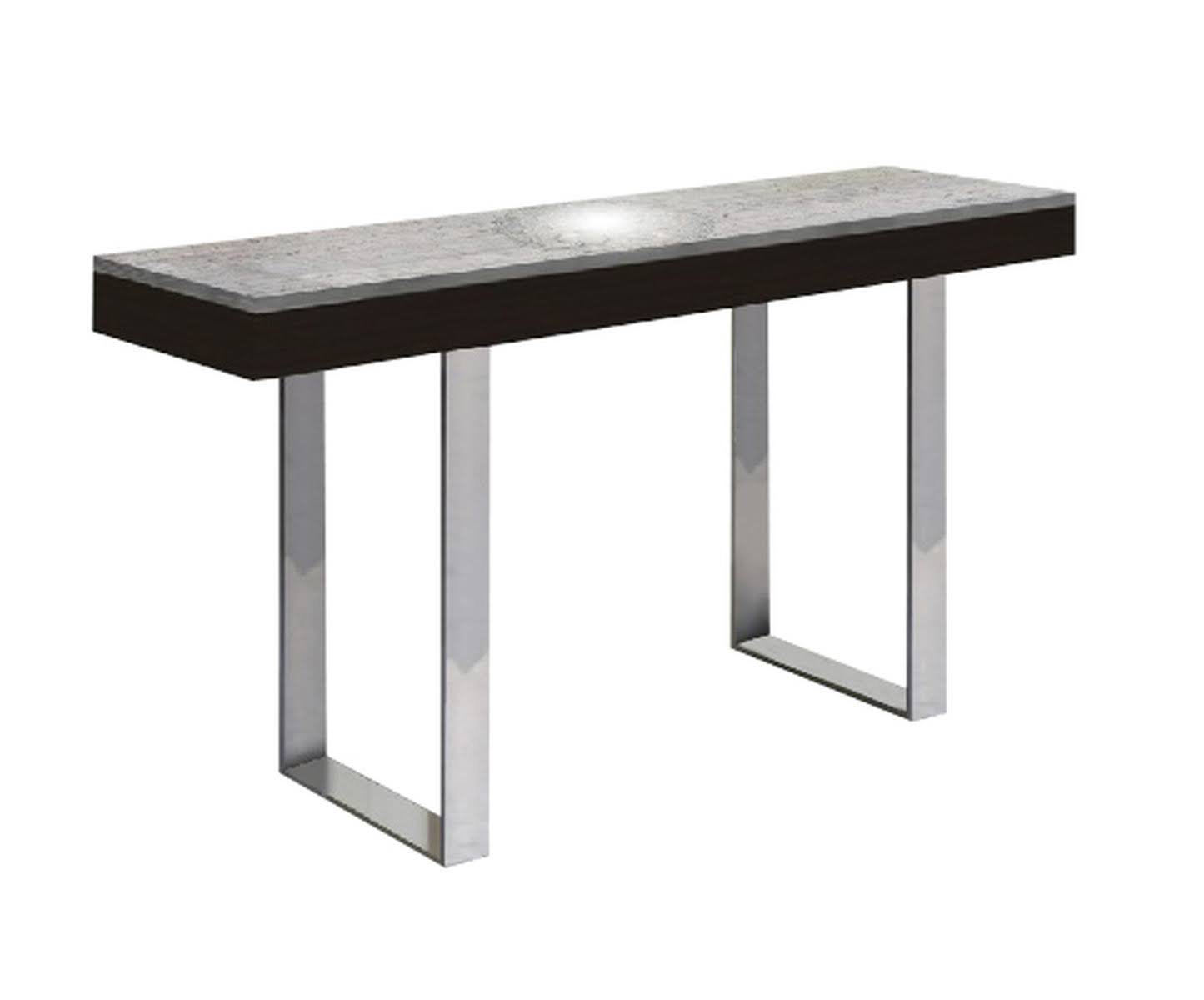 Casabianca Glacier Wenge Veneer / Gray Marble Console Table