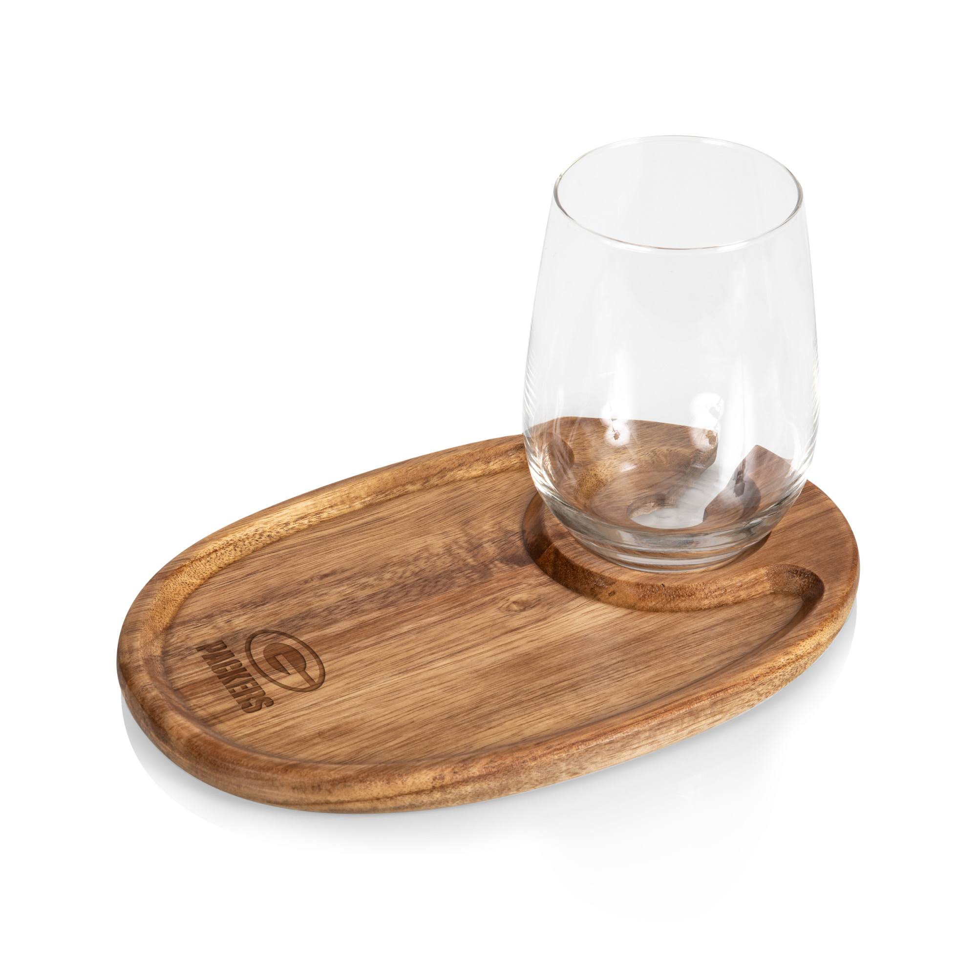 Green Bay Packers 4-Piece Wine Appetizer Plate Set