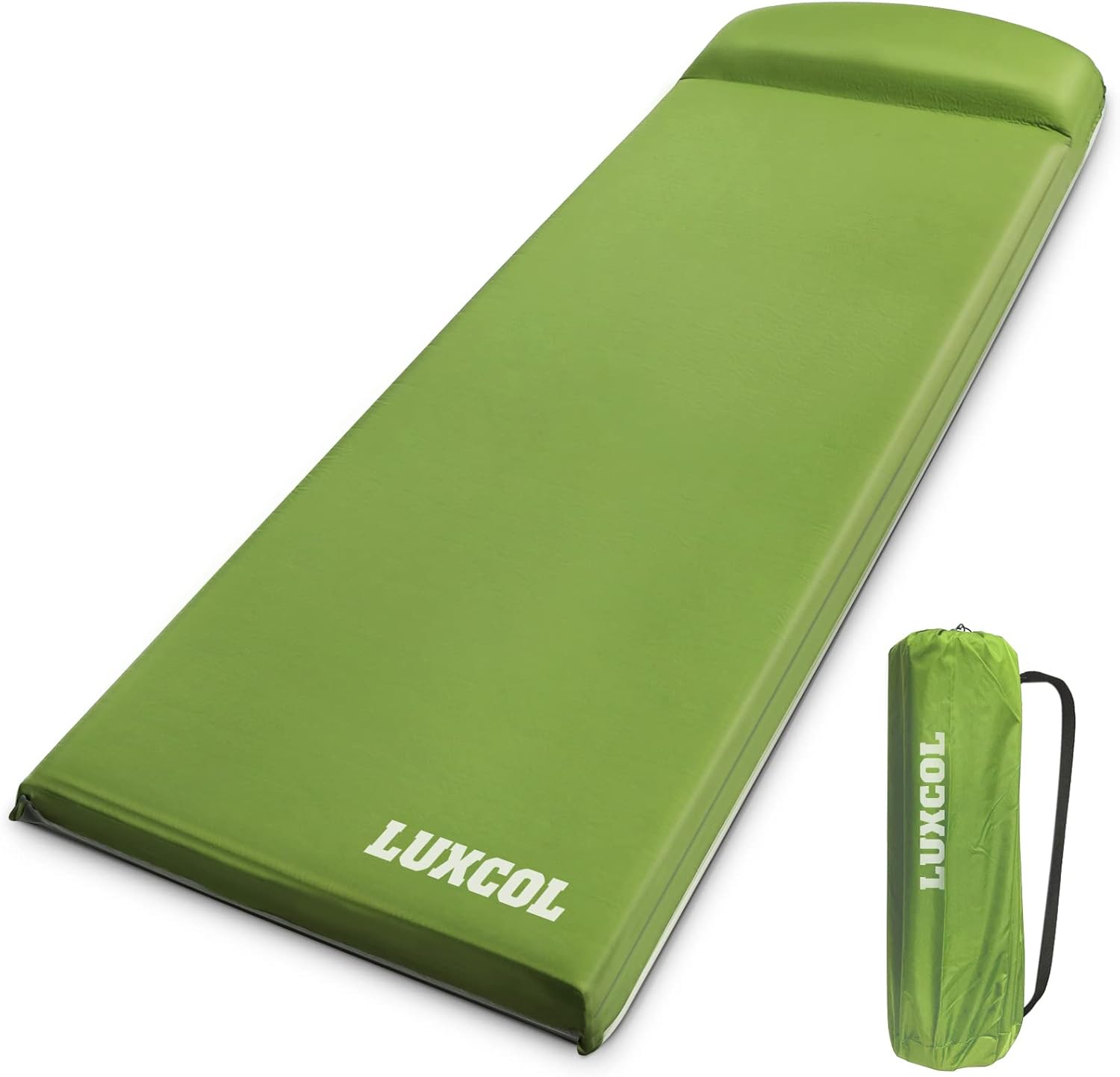 LUXCOL Camping Sleeping Pad - 3 Inches Foam Self-Inflating Glamping Mattresses, UltraThick Camping Sleeping Pads for Car Camping, Tent, Hammock - Lightweight, Compact and Insulated Sleeping pad