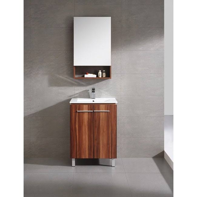 Fine Fixtures Greenpoint 24-Inch Vanity with Vitreous China Sink Top - Black GR24WH