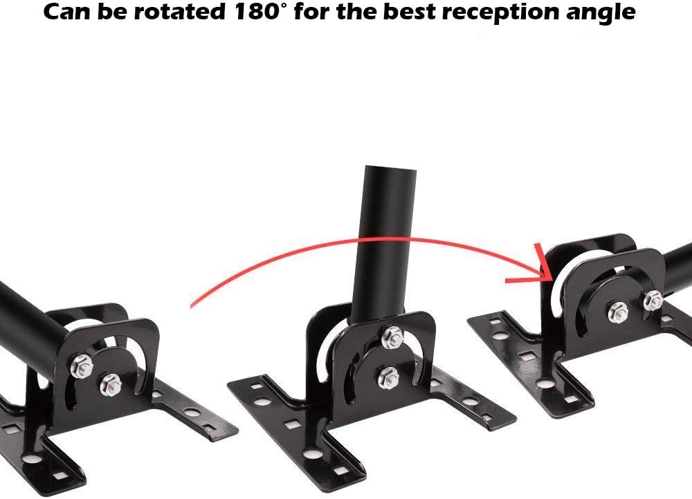 PBD Adjustable Attic/Outdoor Antenna & Weather Station Mounting Pole Universal Mount Brackets - Easy Installation, Solid Structure, Weather Proof (1