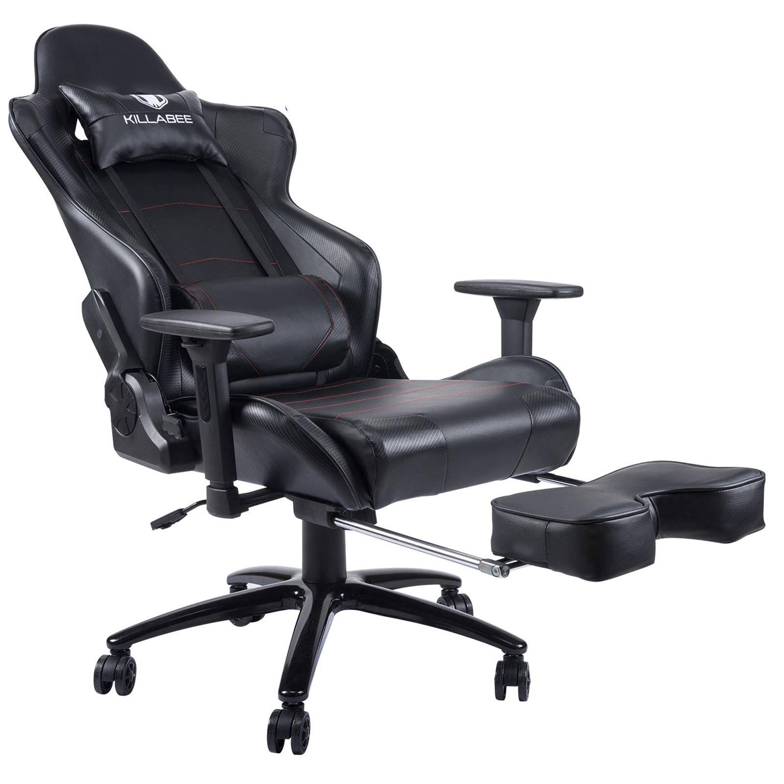 Killabee 8204 - Black Massage Gaming Chair